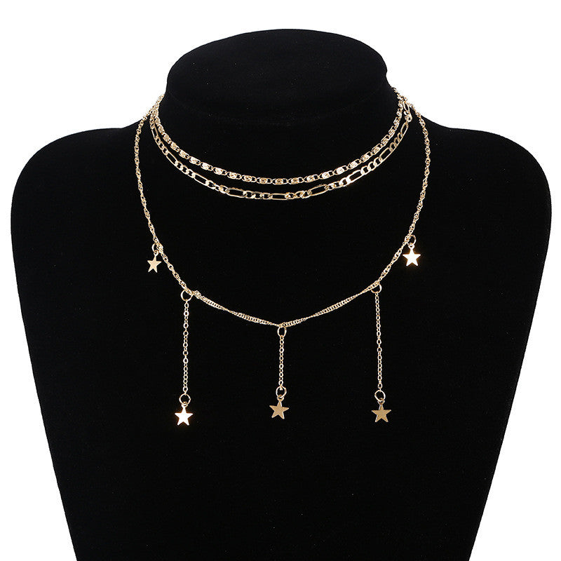 Star Pendant Alloy Necklace