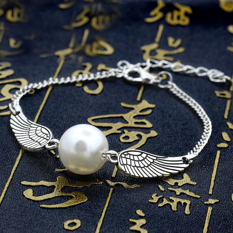 Angel Wings Pearl Silver Bronze