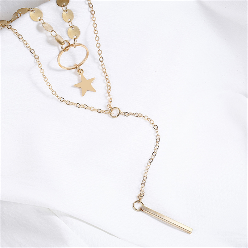 Bohemia Multi Layer Star Moon Tassel Necklace