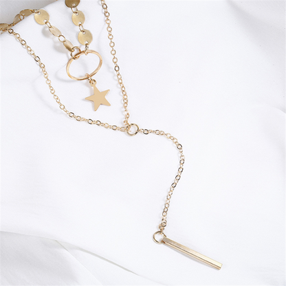 Bohemia Multi Layer Star Moon Tassel Necklace