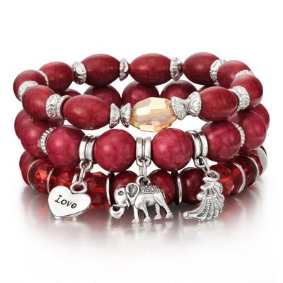 Marble elephant bracelet