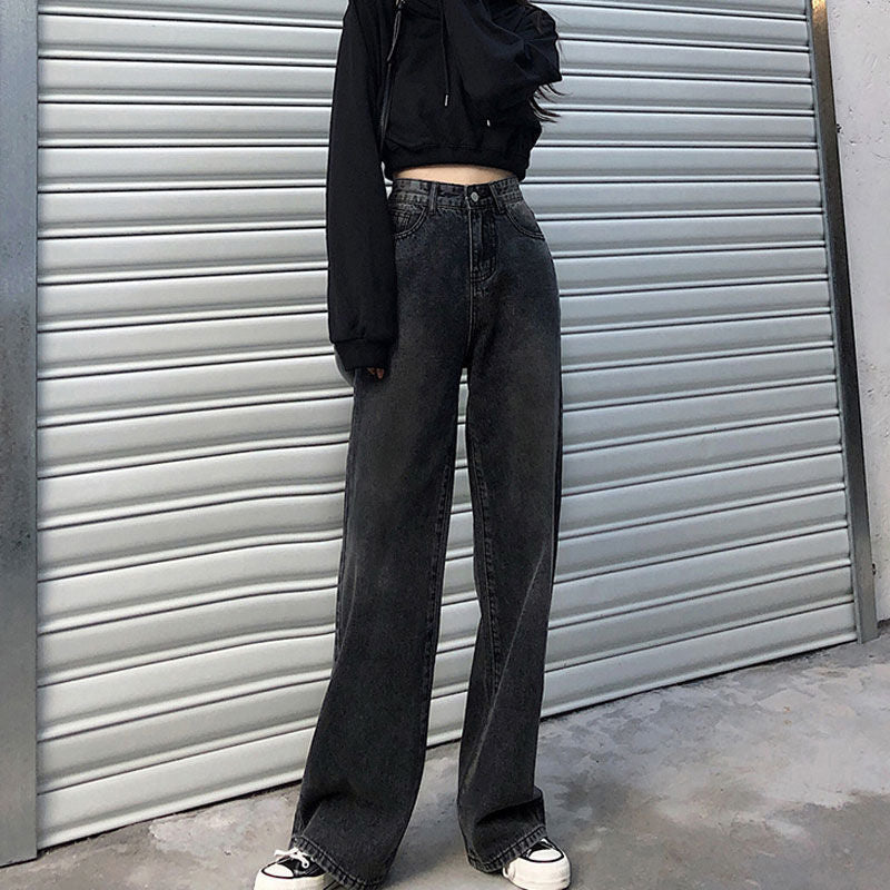 Wide Leg Trousers With High Waist In Autumn And Winter