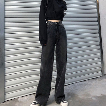 Wide Leg Trousers With High Waist In Autumn And Winter