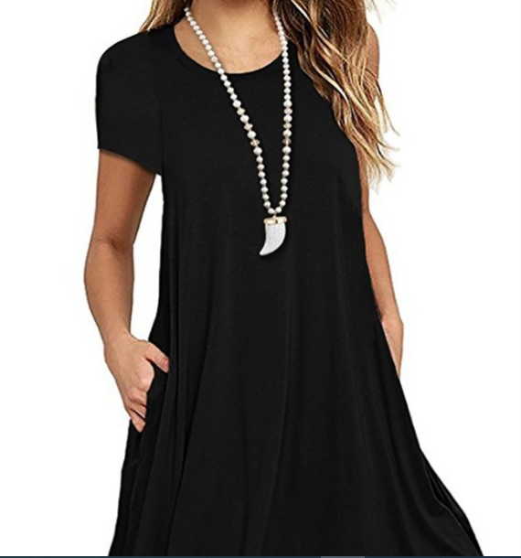 Lace panel round neck short sleeve plus size dress