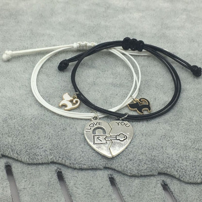 2 Sets Kitten Couple Bracelets