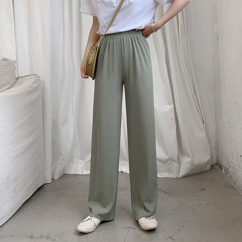 wide leg pants drape loose and thin straight-leg pants