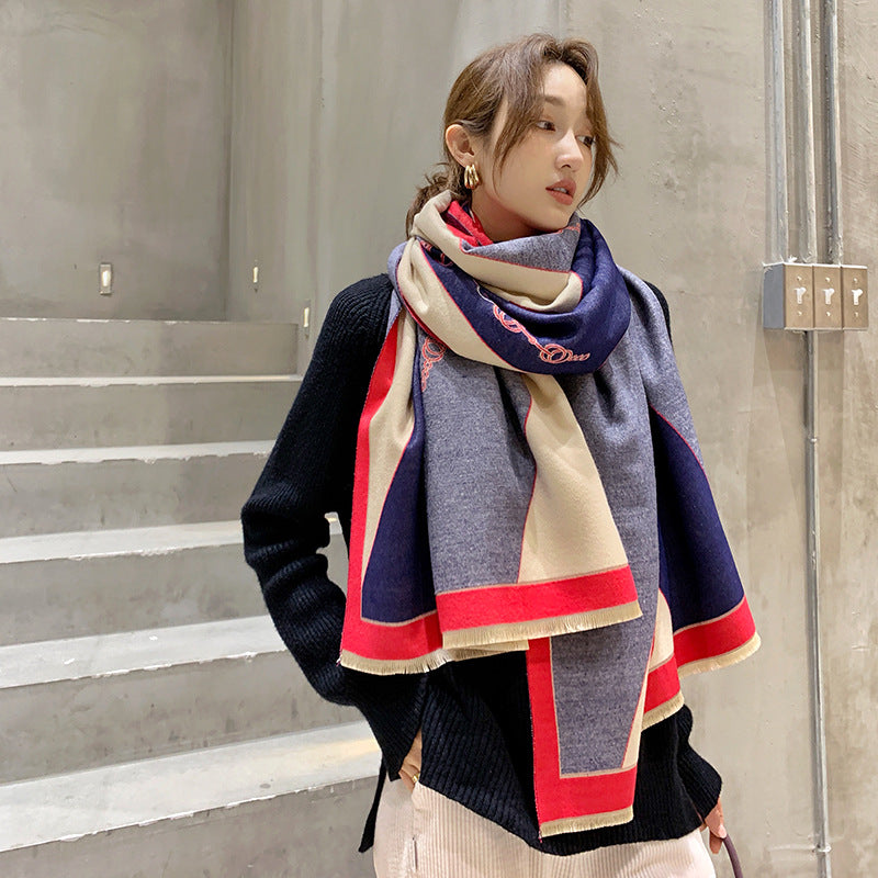 Cashmere Double-sided Thickened Scarf