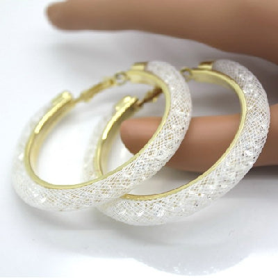 Crystal Mesh Chain Earring