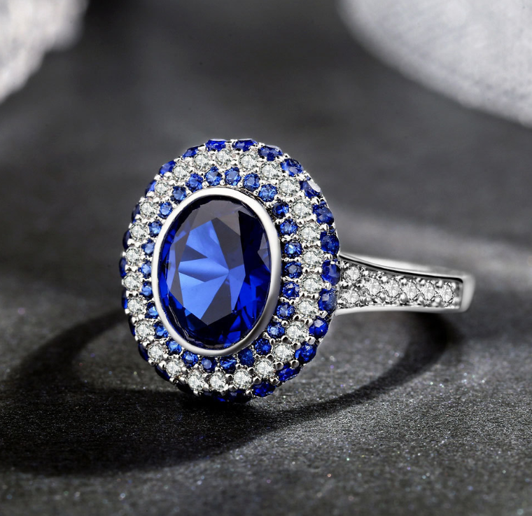 The Vow Ring Sapphire Blue Ring