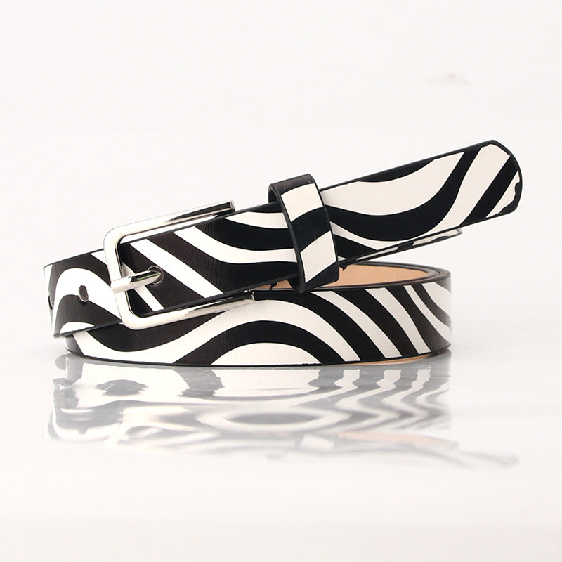 Fashion Zebra Pattern Clothing Decoration Belt