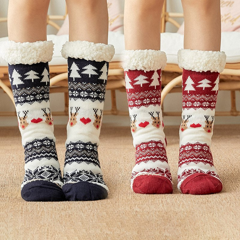 Christmas socks autumn and winter tube floor socks