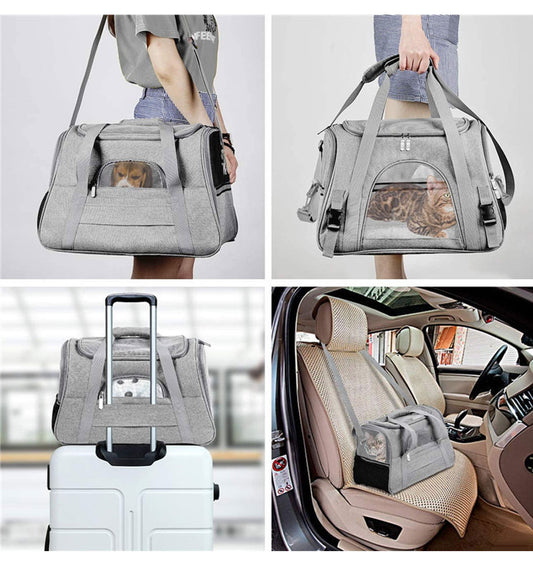 Dog Carrier Bags Portable Pet Cat Dog Backpack Breathable Cat Carrier Bag Airline Approved Transport Carrying For Cats