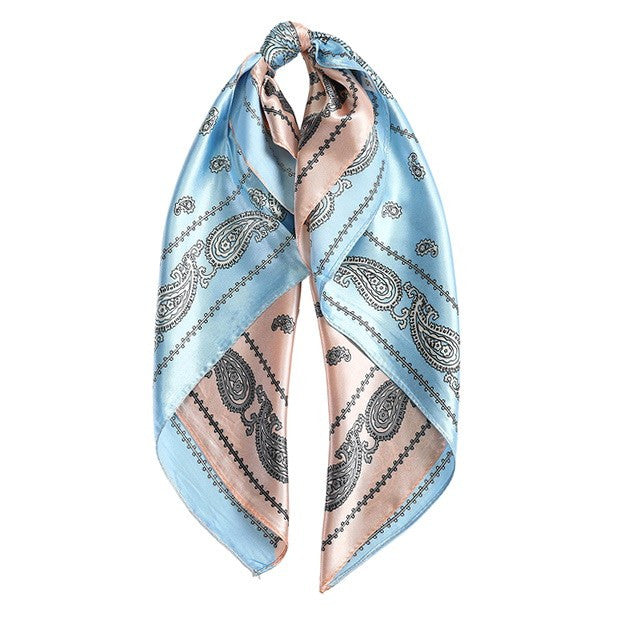 Fashion Color Matching Printed Hair Scarf