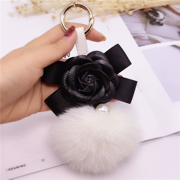 Bow Camellia Keychain