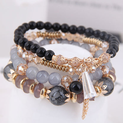 Bohemian Multilayer Multicolor Acrylic Beads Bracelet