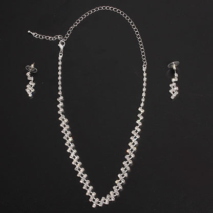 Bridal Jewelry two sets, bridal Rhinestone chain and earring