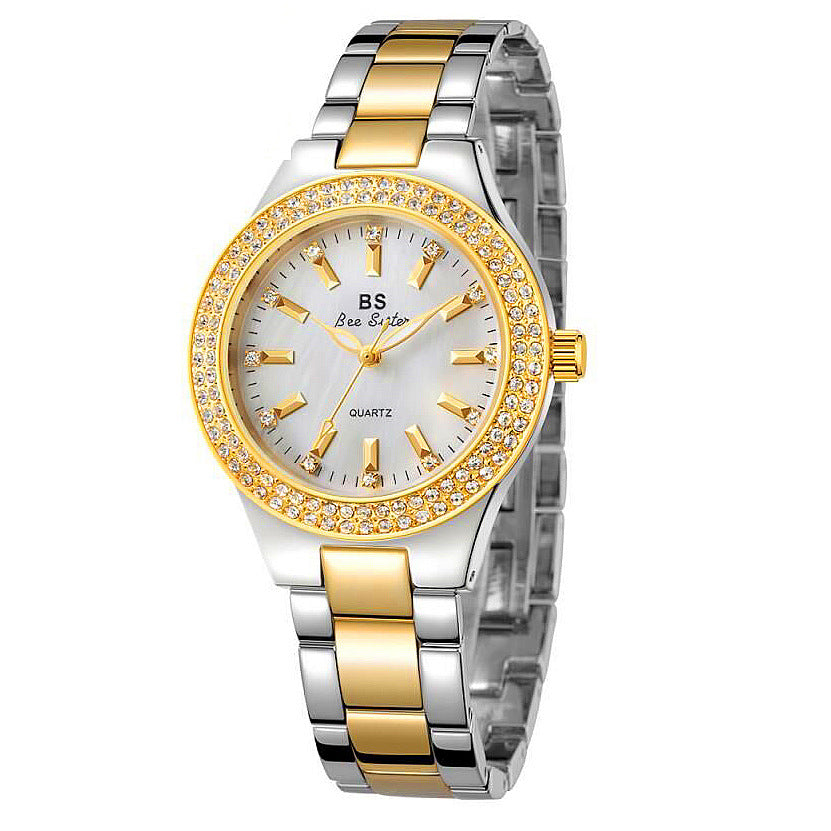 High-end linked full diamond watch