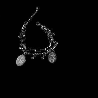 Double-layer chain bracelet