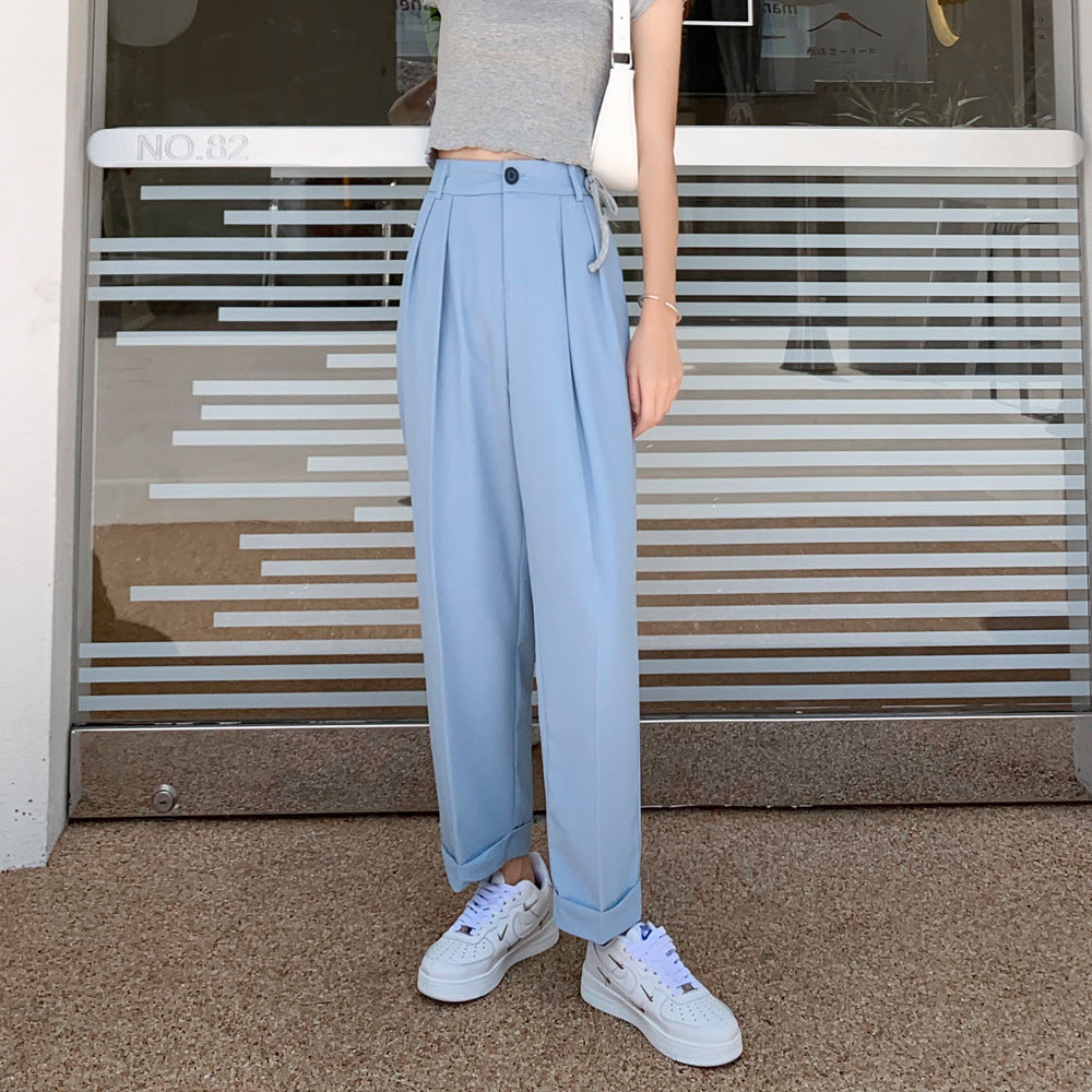 Casual Pants Loose, Thin, High-waisted Temperament Pant