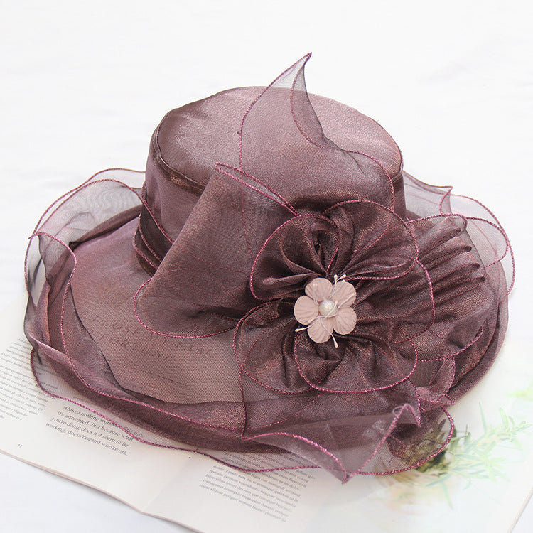 Floral Large Brim Foldable Beach Sun Hat