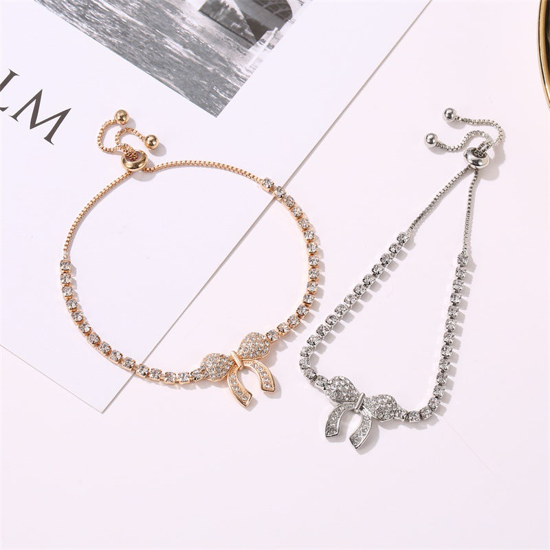 Sweet and full diamond butterfly bracelet