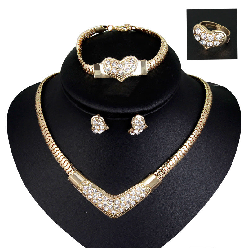 four sets of bridal wedding party jewelry