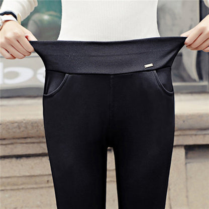 High Waist Black Outer Wear Leggings Casual