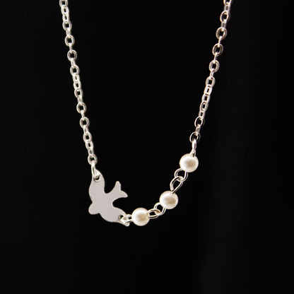 Peace Dove Pearl Necklace