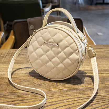 One-shoulder Small Round Bag