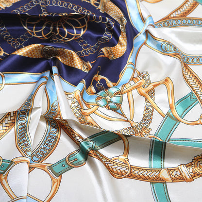 Emulation Silk Scarf Classic Belt Printed Square Scarf