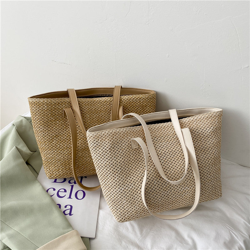 Woven One Shoulder Underarm Fashionable Simple Tote Bag