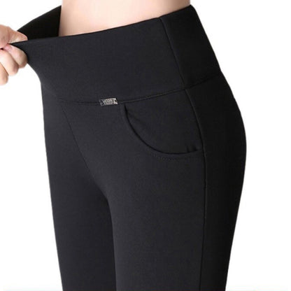 High Waist Black Outer Wear Leggings Casual