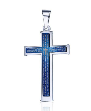 Double Cross Men's Titanium Necklace