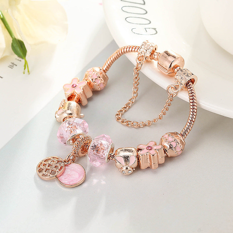 Love Geometric Rose Gold Bracelet