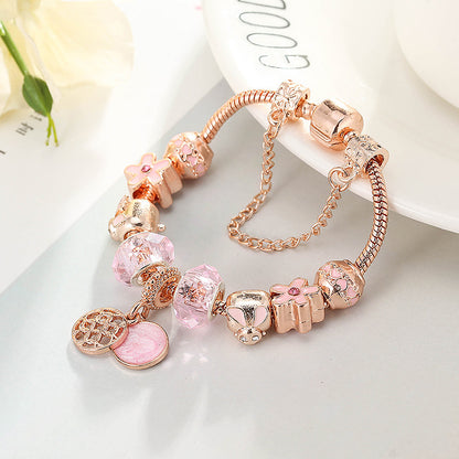 Love Geometric Rose Gold Bracelet