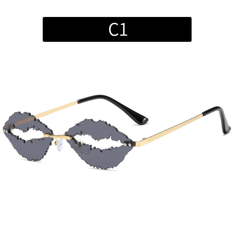 Lips Style Rimless Sunglasses