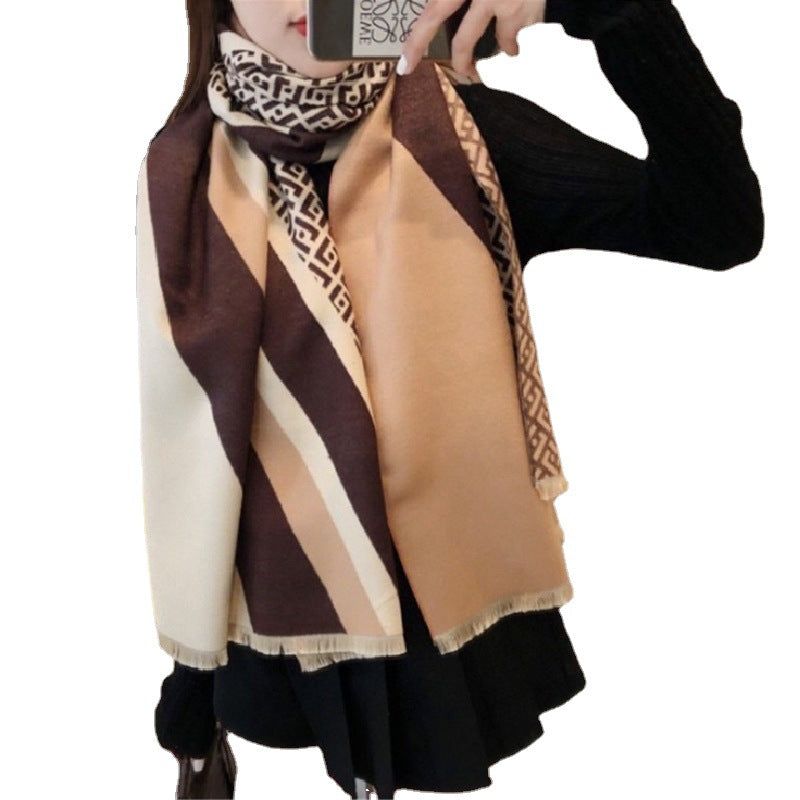 Autumn And Winter Versatile Shawl Cashmere Scarf