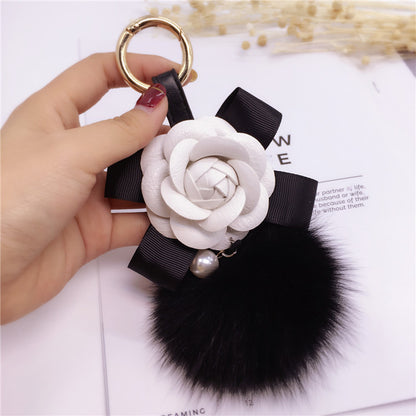 Bow Camellia Keychain