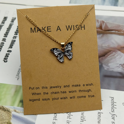 Simple Clavicle Chain Alloy Butterfly Necklace