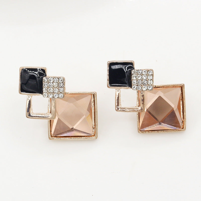 Diamond Crystal Stud Earrings