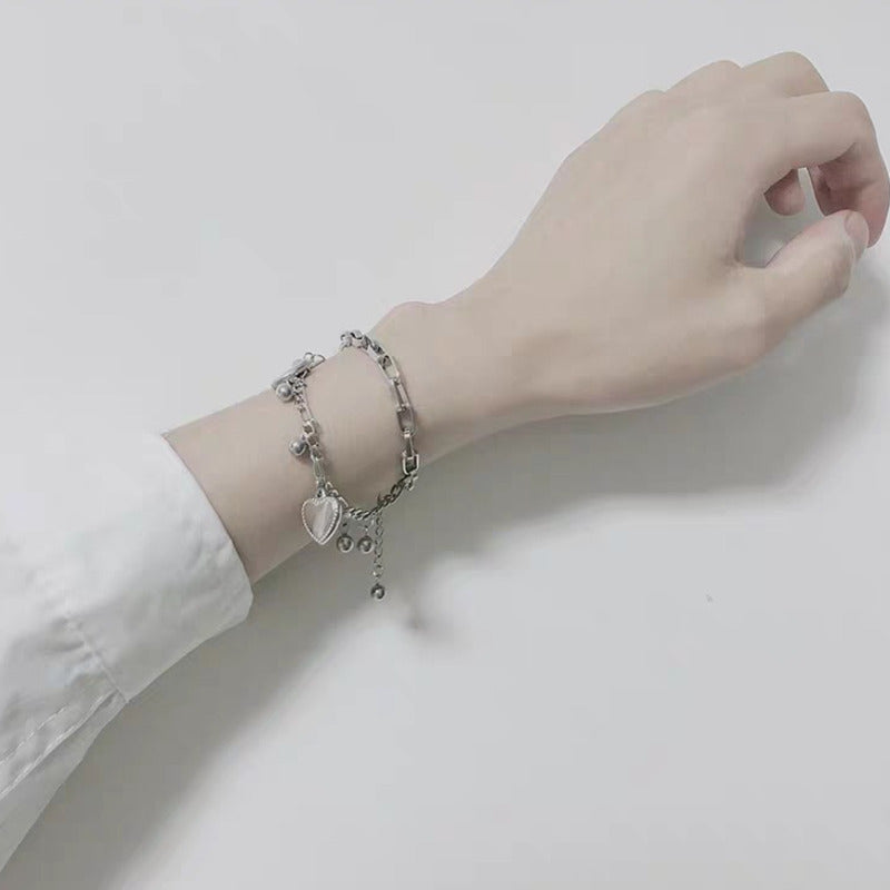 Double-layer chain bracelet