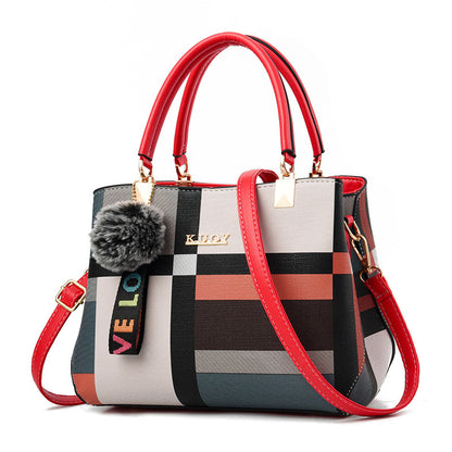 Checked fashion one-shoulder bag