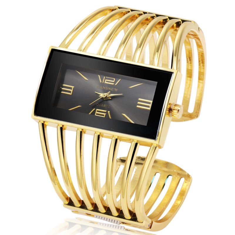 Luxury Fashion Rose Gold Bangle Watch