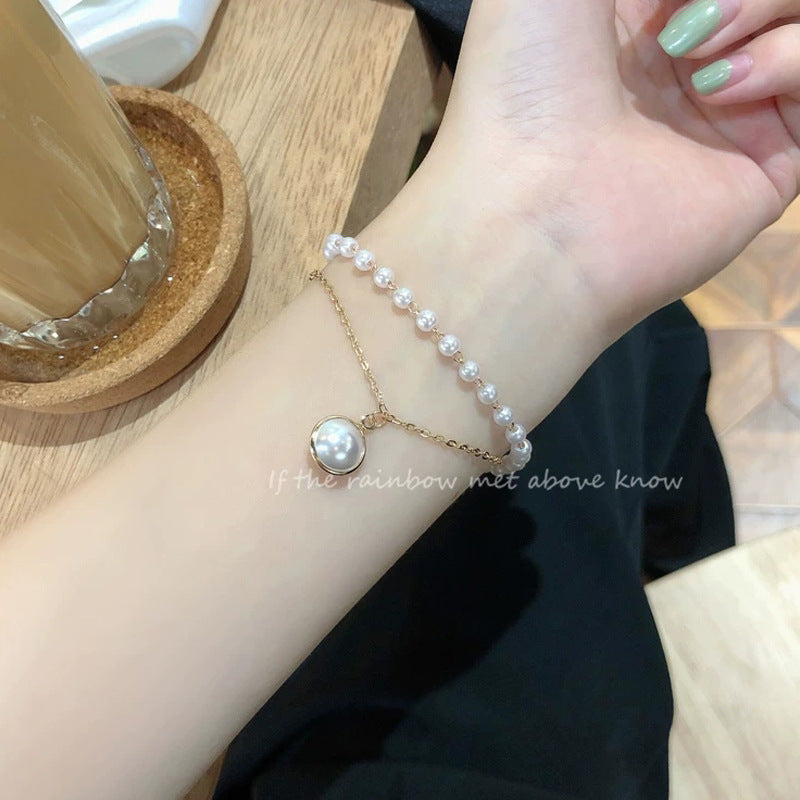 Simple Double-Layer Pearl Bracelet