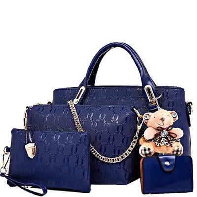 four piece  bag shoulder diagonal handbag