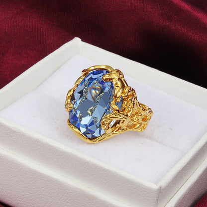 18K zircon ring