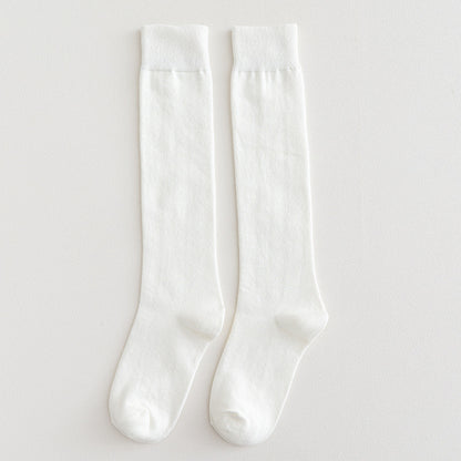 Solid Color Calf Socks Cotton Long Socks