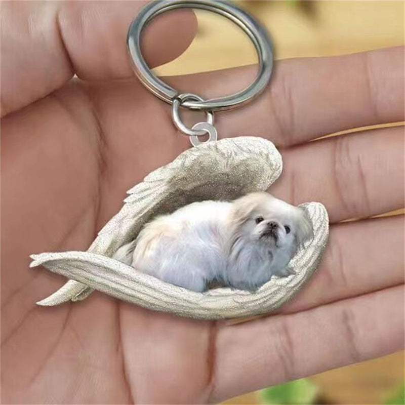 Sleeping Angel Pet Keychain