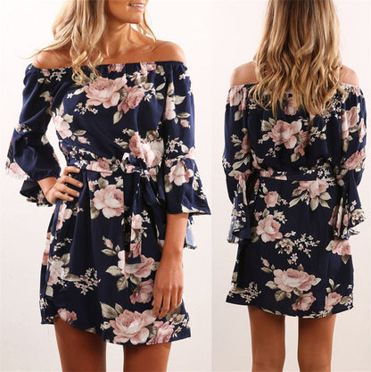 Printed Loose Belt Dress