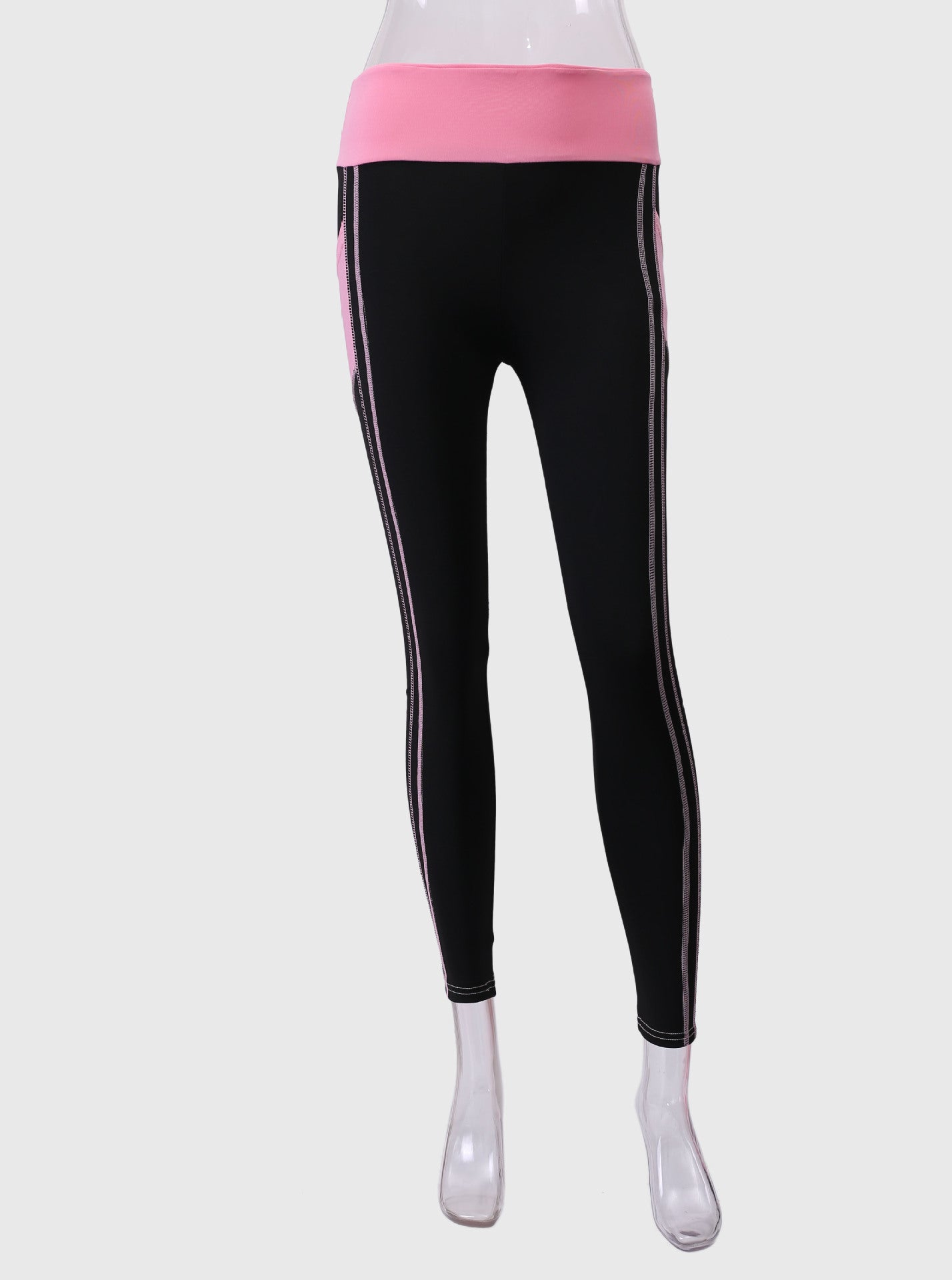 Quick-drying Gothic Color Block Leggings Fashion Ankle-length Fitness Leggings